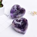 Wholesale Natural purple Quartz Ashtray Heart Shape Crystal Bowl Hand Polished Healing amethyst Quartz Health For Gift