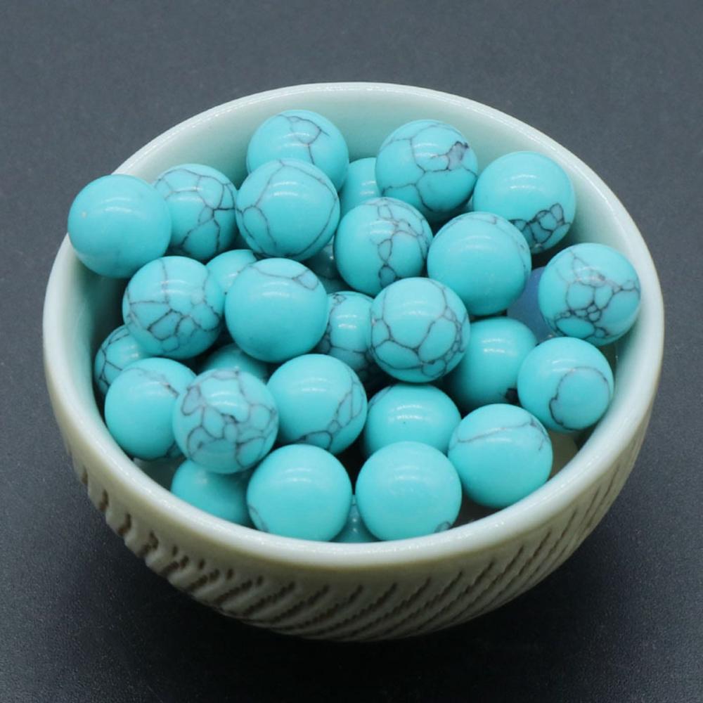 Turquoise 8MM Stone Balls Home Decoration Round Crystal Beads