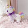 30CM/40CM Beautiful Unicorn Doll, Soft Fabric, PP Cotton Stuffed, Rainbow Colored Sideburns Decoration, Gift for Girls