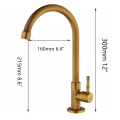 KEMAIDI Antique Brass Deck Mounted Sink Basin Faucet Bathroom Kitchen Single Cold Water Faucets Single Handle Tap