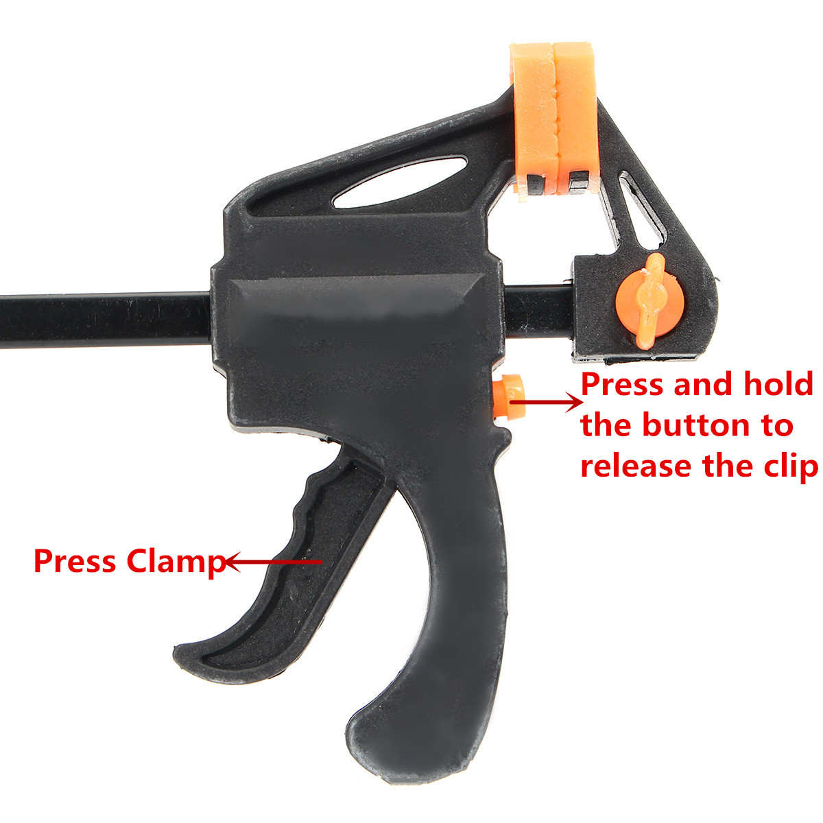 6/8/10/12 Inch Wood Working Bar Release Squeeze Hand Tool F Clamp Grip Ratchet More-nimble Version Hardened Steel Bar no Rust