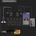 V8 Sound Card Audio Set Interface External Usb Live Microphone Sound Card Bluetooth Function for Computer Pc Mobile Phone