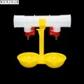Pet supplies double outlet drinking hanging cup nipple drinker poultry drinker feeding supplies 1pcs