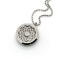 Diffuser necklace flower sliver pendant