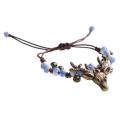 Handmade forest Vintage Bracelet Adjustable women's bell simple ceramic bracelet elk accessories