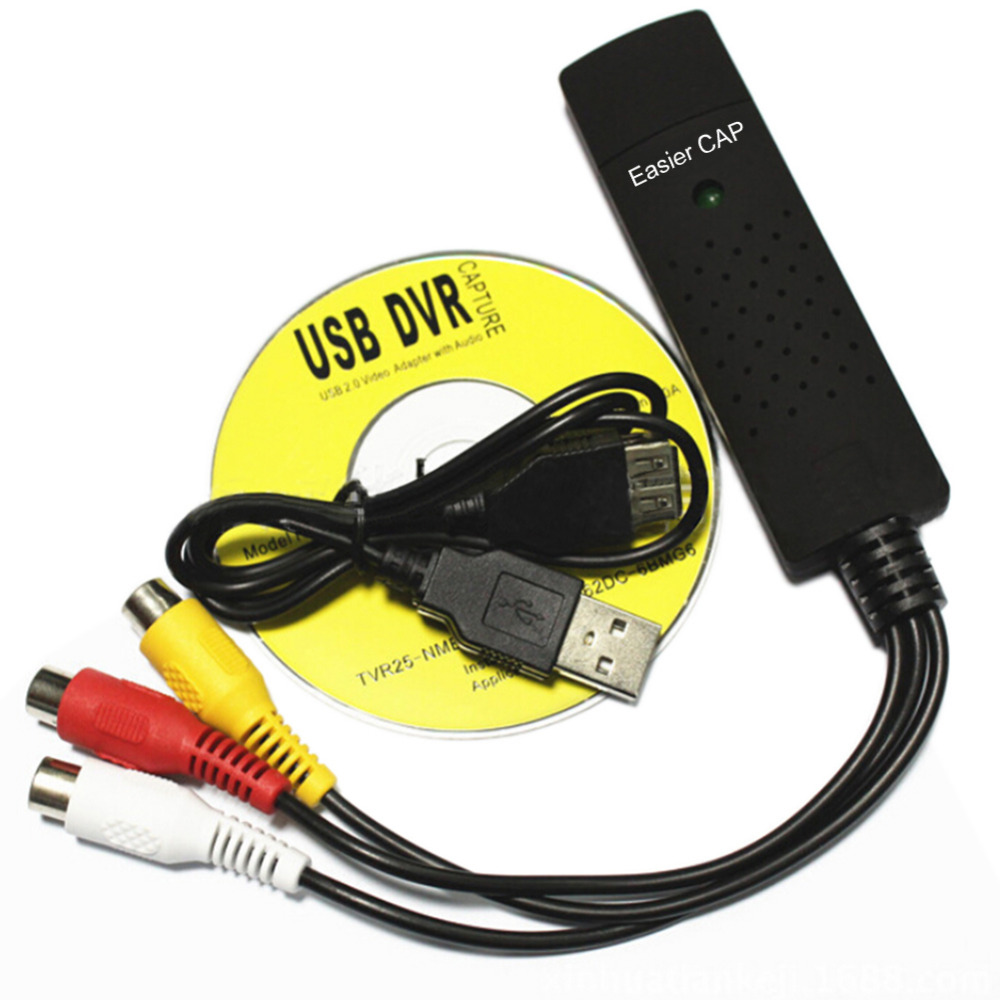 Portable Easycap USB 2.0 Audio Video Capture Card Adapter VHS To DVD Video Capture Converter for Win7/8/XP/Vista