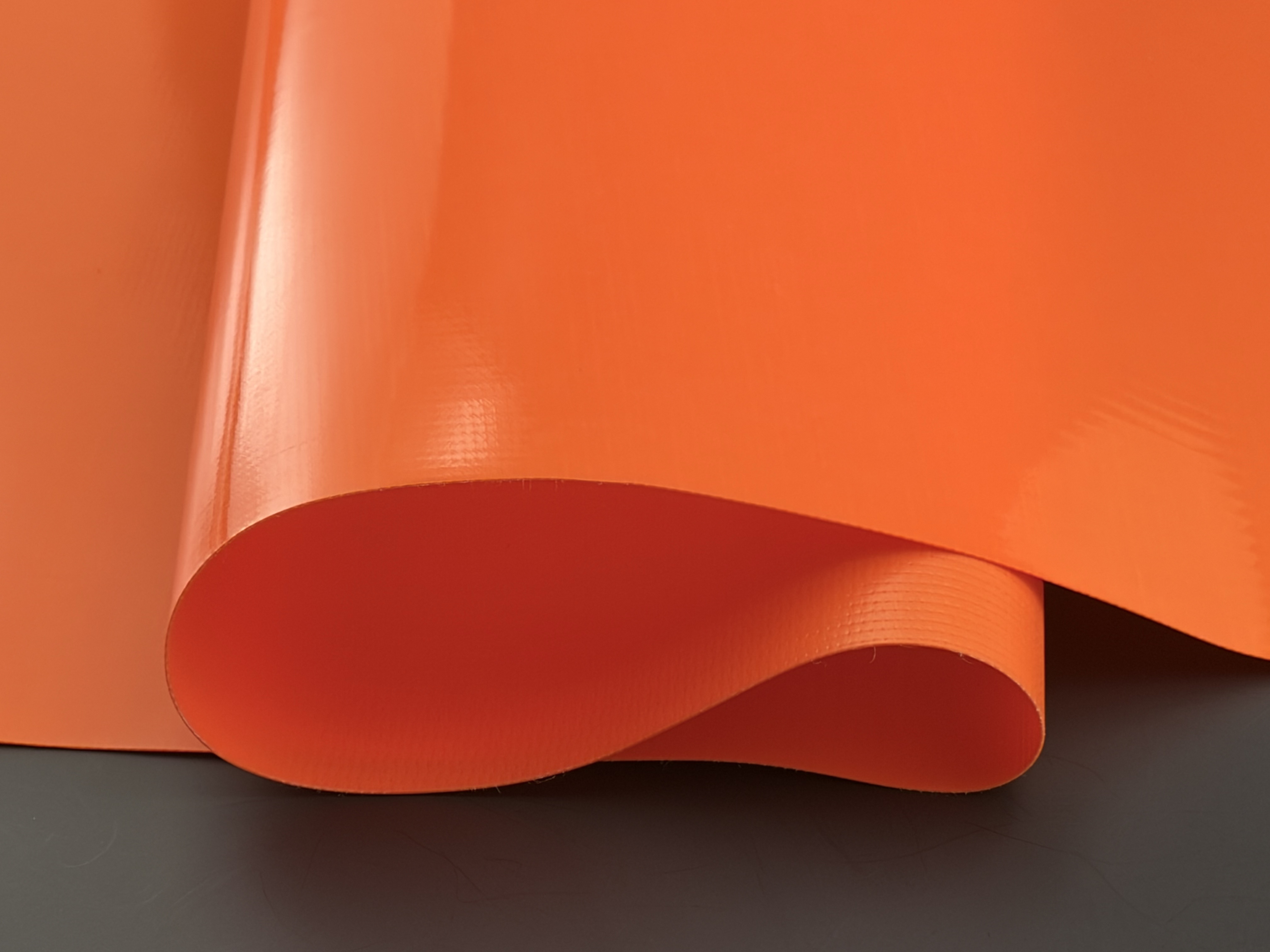 Orange PVC Tarpaulin With Anti-mildew & Fire retardant