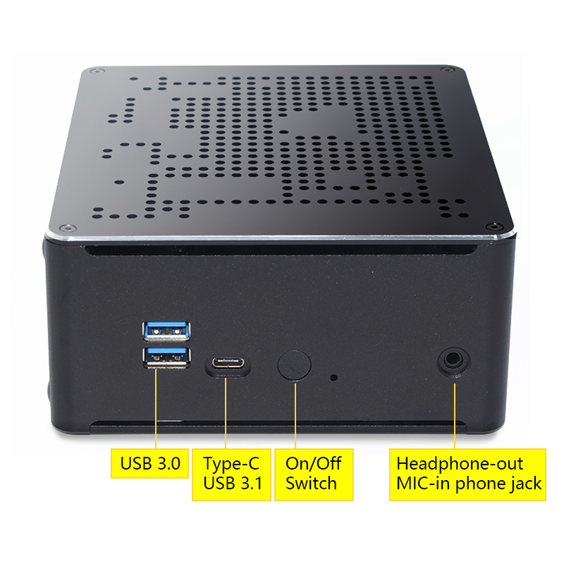 10th Gen Intel Core i7 10750H Mini PC DDR4 64GB RAM DP HDMI I9 8950HK I9 9980HK small gaming computer support three Hard Drives