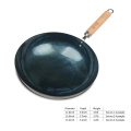 ZSH Chinese Traditional, Hand Hammered Iron woks and stir Fry Pans, wood handle, NonStick, no Coating, Less Oil, A bite of China