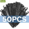 50PCS Durable 1/4'' C-type Hook Fixed Stem Support Holder Stakes for 4/7mm Hose Drip Irrigation Fitting Watering Dripper Emitter