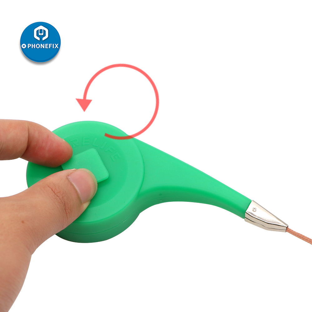 Relife Desoldering Braid Solder Remover Wick Wire Welding Repair Work Tools Lead Tin Wires Cord Flux With Thumb Wheel Dispenser