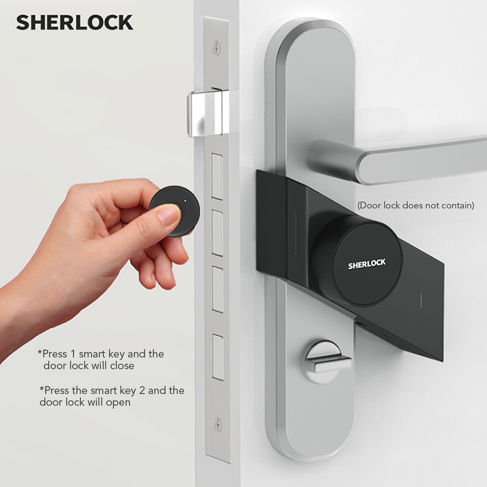 4pcs Bluetooth Key of S2 Sherlock Sticker Lock,door Lock Remote Control Smart Lock Eletronic Keys,the Accessories of S2 Lock