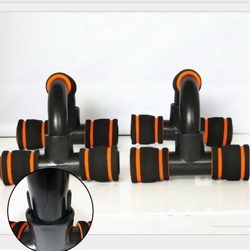 2pcs H I-shaped ABS Fitness Push Up Bar Push-Ups Stands Bars Tool For Fitness Chest Training Exercise Sponge Hand Grip Trainer