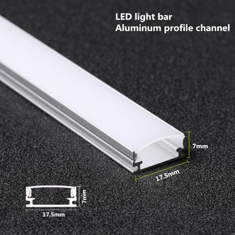 2-30pcs / lot 0.5m / pcs Aluminum profile for 5050 3528 5630 milky white LED strip/channel transparent cover