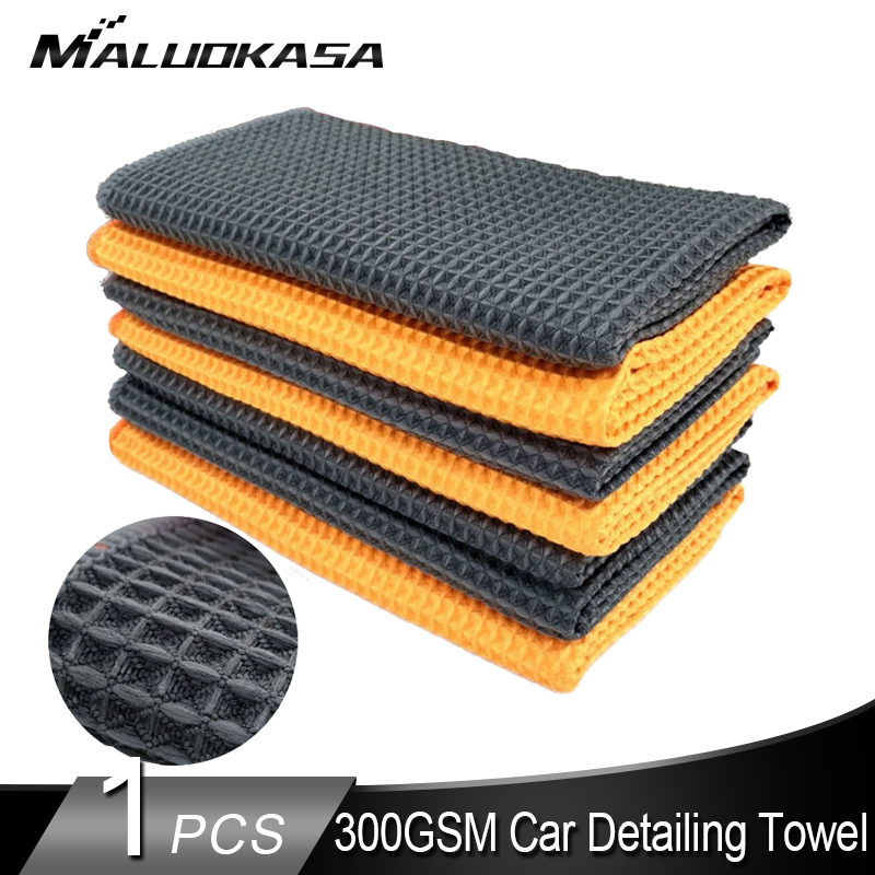 300GSM Car Wash Car Detailing Microfiber Towel Car Cleaning Cloths Waffle Weave for Kitchen Rag for Cars Glass Kitchen Bath