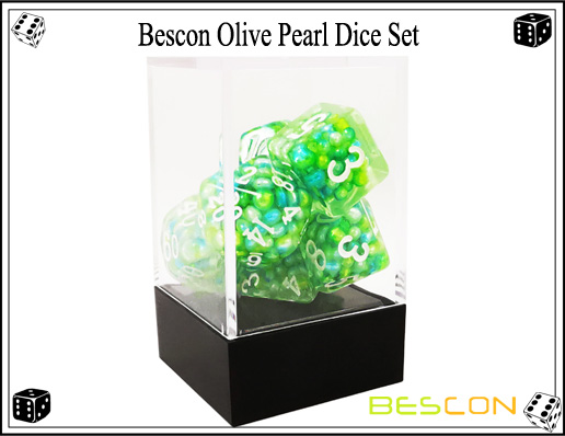 Olive Pearl Dice 6