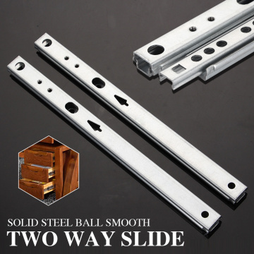17mm Wide Micro Guide Steel Ball 2 Sections Steel Ball 2 Fold Ball Slide Cabinets Drawer Steel Ball Slide Drawer Cabinet Slides