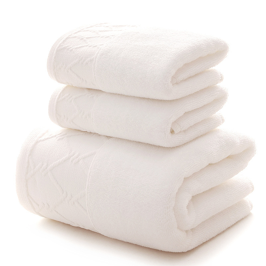 Luxury Towel 3pcs Set 1pcs large Bath Towel for Adults /2pcs Face Towels 100% Cotton Thick Soft Water Quick-Dry Toalla Playa