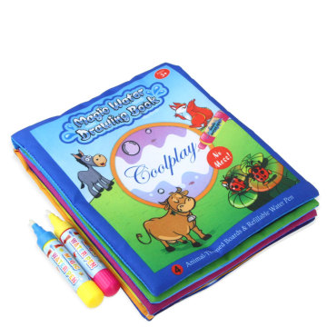 21*17cm Animals Water Drawing Book & 2 Magic Pen Water Coloring Board Doodle Mat For Kids Educational Learning toys