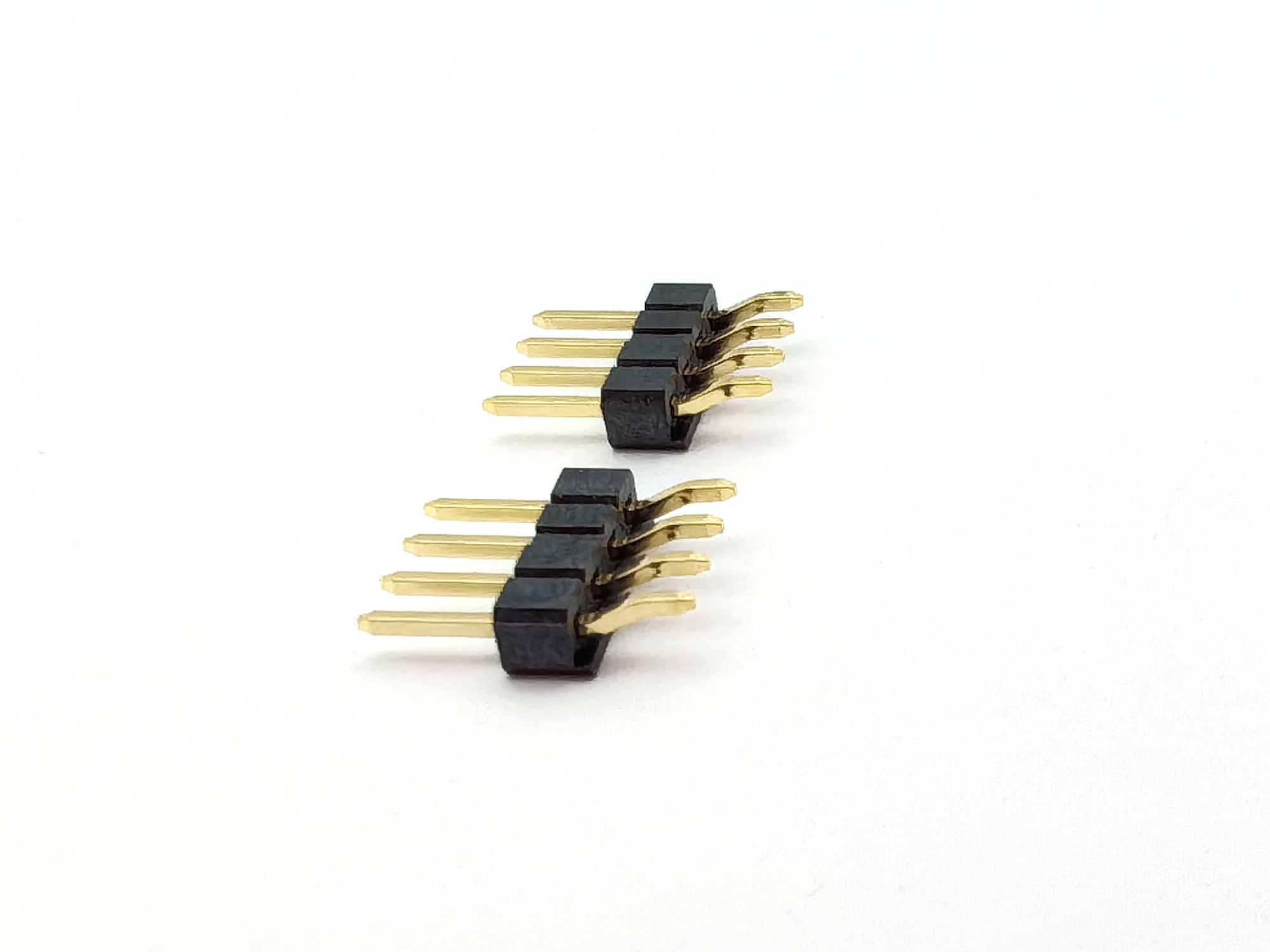 2.54mm Pitch Pin header Connector Single Row Right Angle SMT SQ0.64mm H2.5mm 1*4P