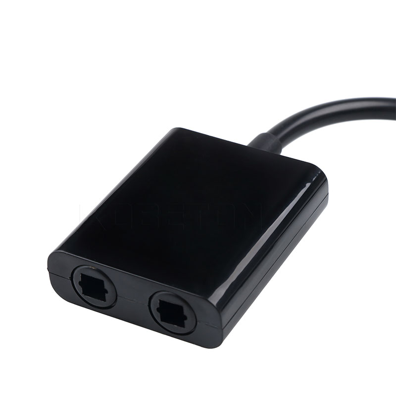 Kebidu Digital Toslink Optical Fiber Audio Splitter 1 To 2 Female Adapter Mini USB Audio Cable Newest For CD DVD Player