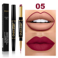 2 in 1 Lip Liner Matte Lipstick Waterproof Long Lasting Color Lips Makeup Lip Liner Pen Korean Cosmetics TSLM1