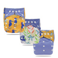 3pcs/set Cloth Diaper Pocket 2020 New Washable &Reusable Baby Nappy Print Adjustable Baby Diaper For 0-4 Years Baby