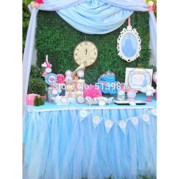 100*50cm Tulle Table Skirt 100% Polyester for Wedding Decoration Baby Shower Party Wedding Table Skirting Home Textile