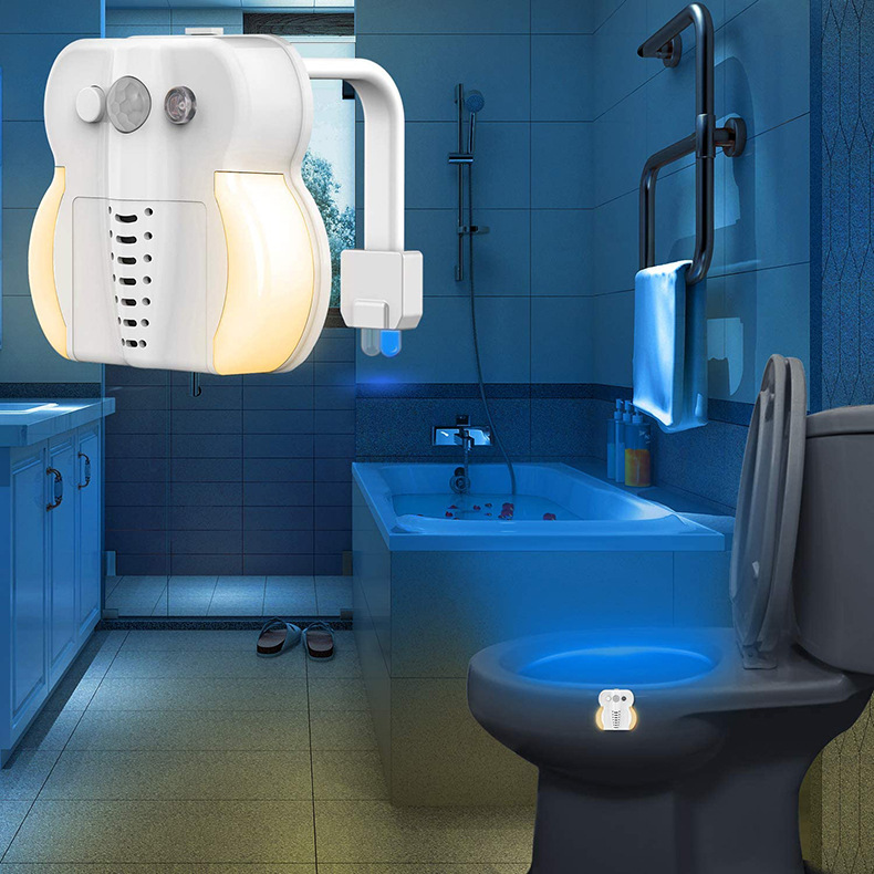 Smart PIR Motion Sensor Toilet Seat Night Light 16 Colors Aromatherapy Waterproof Backlight For Toilet Bowl LED Toilet Light