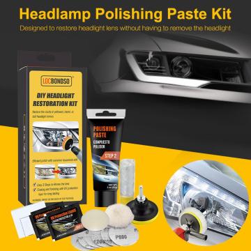 Car Headlight Restoration Kit Polish Headlamp Brightener DIY For Auto Head Lamp Lenses Deep Clean Head Light Paste