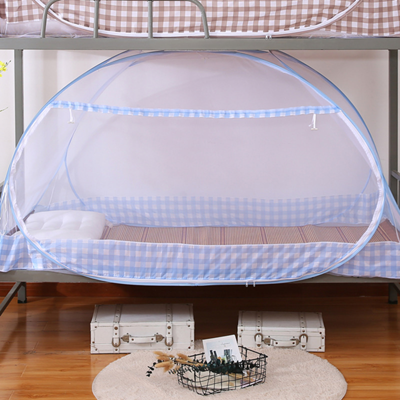 Fluorescent Zipper Mosquito Net Outdoor Travel Camping Bed Netting Students Dormistory Mosquito Net Home Decor Mosquito Net