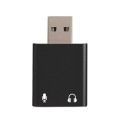 Mini USB Sound Card External Adapter 3D Stereo Jack 3.5mm Earphone Micphone For PC B #265470