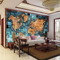 Custom Any Size 3D Mural Wallpaper World Map 3D Relief Living Room Sofa Study Backdrop Photo Wall Paper Home Decoration Wall Art