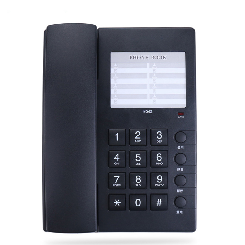 Wall Mountable Corded Telephone Phone with Phone Number Card, Mute, Big Buttons Home Hotel Wired Desktop Phone Office Landline