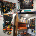 Wall-Mounted Hardware tool Hanging board Parts Storage box Garage Workshop Storage rack Screw wrench classification case