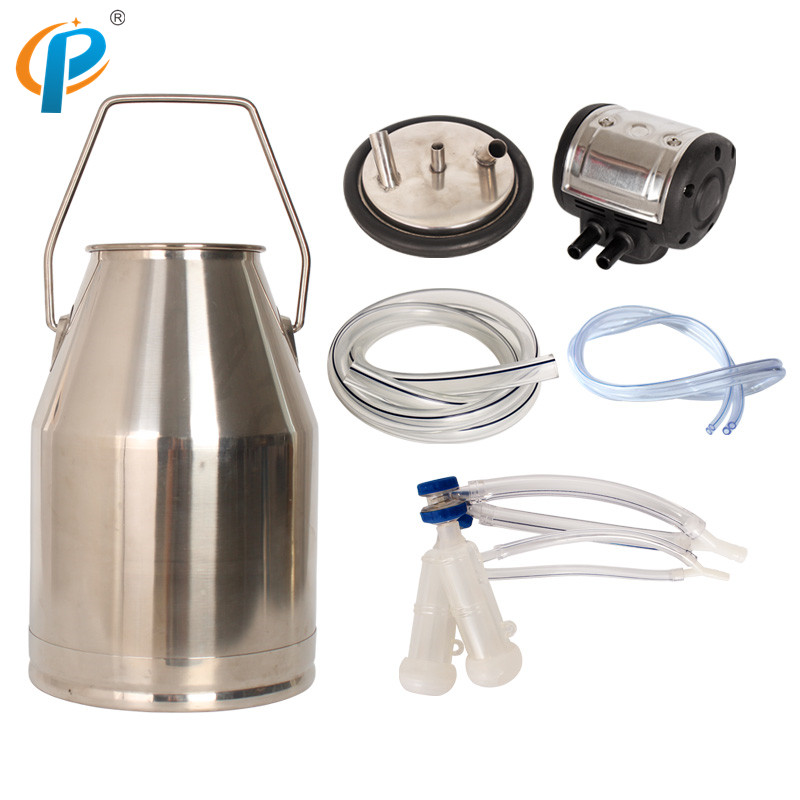 25L Stainless Steel 201 Material Milking Bucket Group for Cow Milking Machine Parts