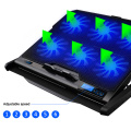 Laptop Cooler 2 USB Ports and Six LED cooling Fan laptop cooling pad Notebook Stand With Light LCD Display for 12-17 inch Laptop