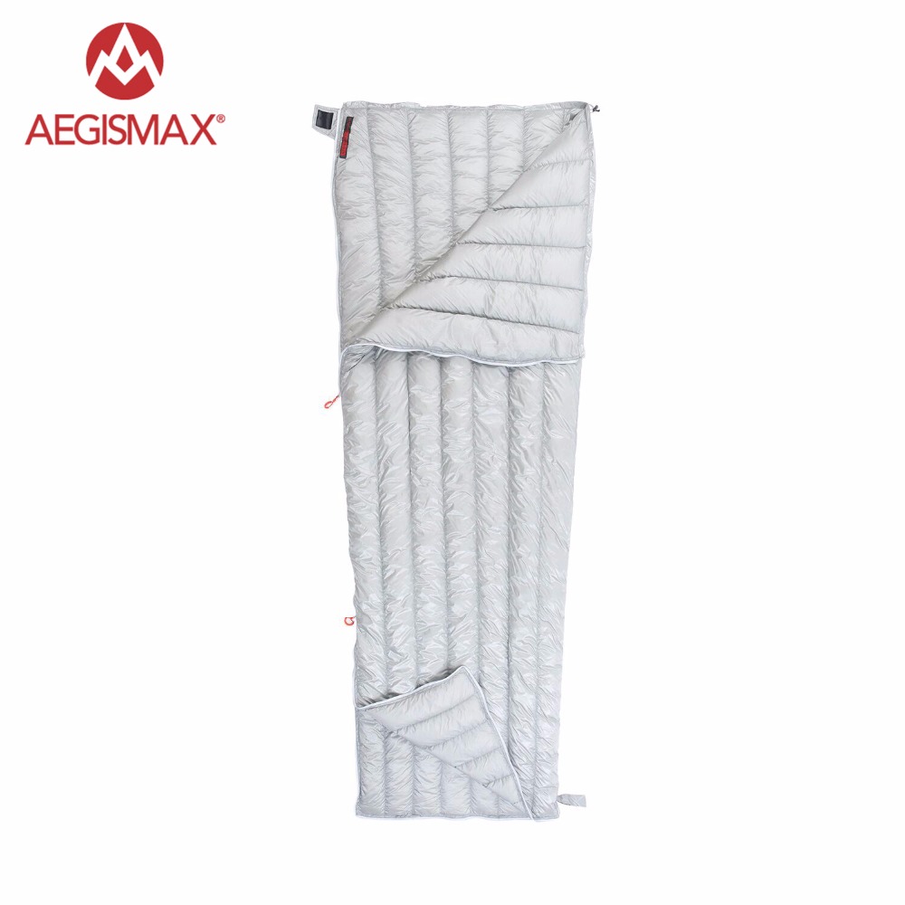 AEGISMAX Filling 280g/308g Ultralight Envelope type White Goose Down Camping Hiking Sleeping Bag Spring&Autumn