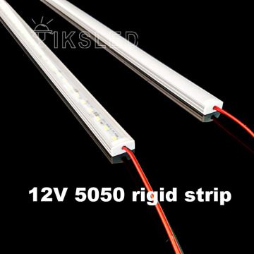 led rigid strip 3pcs*50cm DC12V 5050 LED Hard Rigid LED Strip LED Bar Light 5050 with U Aluminium shell +pc cover