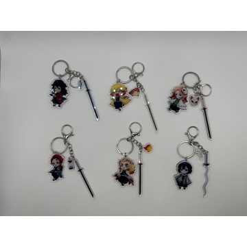 Stylish Acrylic Cartoon Keychain with Unique Design