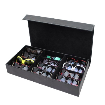 48*24*6cm 12 Grid Sunglasses Storage Box Organizer Glasses Display Case Stand Holder Eyewear Eyeglasses Box Sunglasses Case