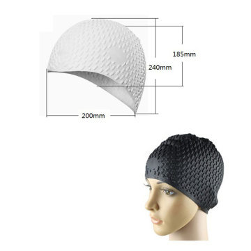 Unisex New Swimming Cap 2020 Elastic Waterproof PU Fabric Protect Ears Long Hair Sports Free Size Pool Cap