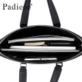 Padieoe Luxury Men's Briefcase High Quality PVC Documents Bag for Male Men Portfolio for Laptop Computers Fashion Office Bags