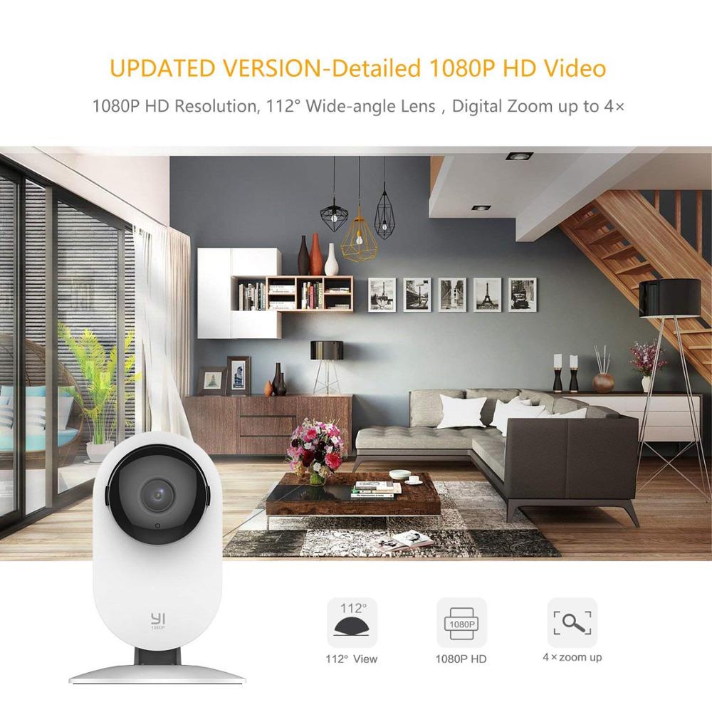 YI 1080p Home Camera 2pc Indoor IP Security Surveillance System with Night Vision for Home/Office/Baby/Nanny/Pet Monitor White