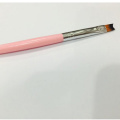 French Nail Brush Pink Handle Half Moon Shape Acrylic Painting Drawing Pen Manicure Nail Art Tool DIY Design Pen