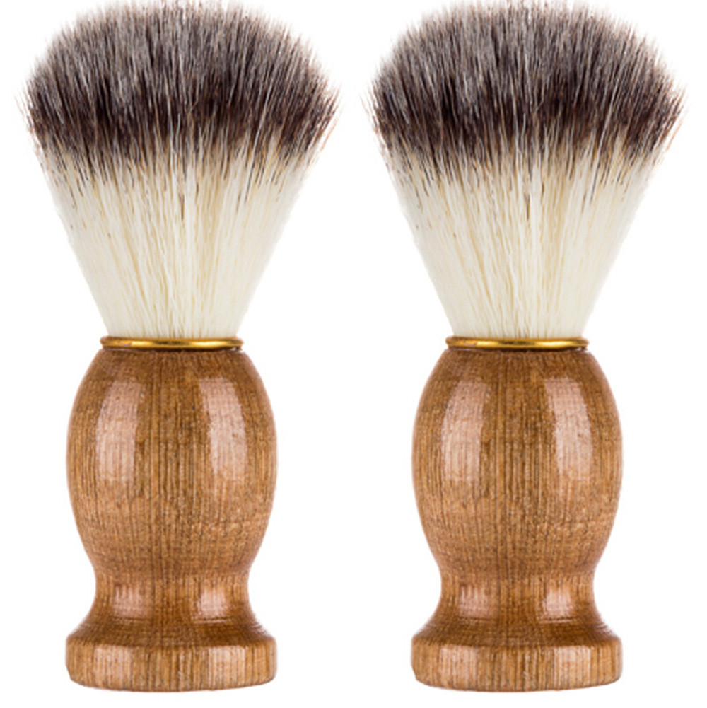 Makeup BrushesMen Shaving Bear Brush Best Badger Hair Shave Wood Handle Razor Barber Tool Shaving Brush Dropshipping