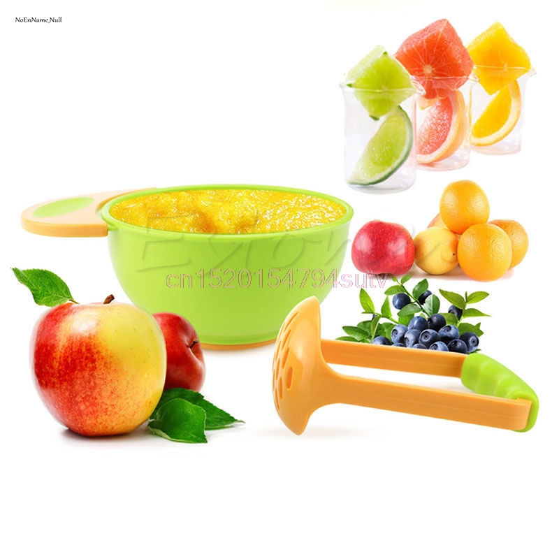 Baby Mill Grinding Bowl Kids Handmade Grinding Food Learn #h055#