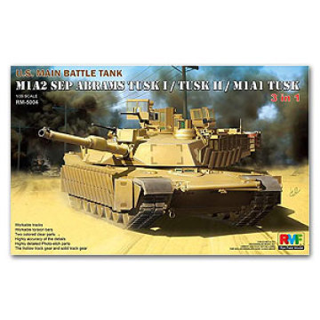 Rye field Model 1/35 scale RM5004 M1A2 SEP TUSK 1 / TUSK 2 / M1A1 TUSK main battle tank