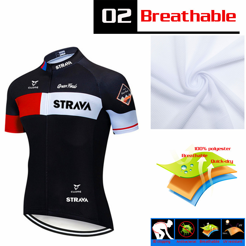 2021 Team STRAVA Cycling Jerseys Bike Wear clothes Quick-Dry bib gel Sets Clothing Ropa Ciclismo uniformes Maillot Sport Wear