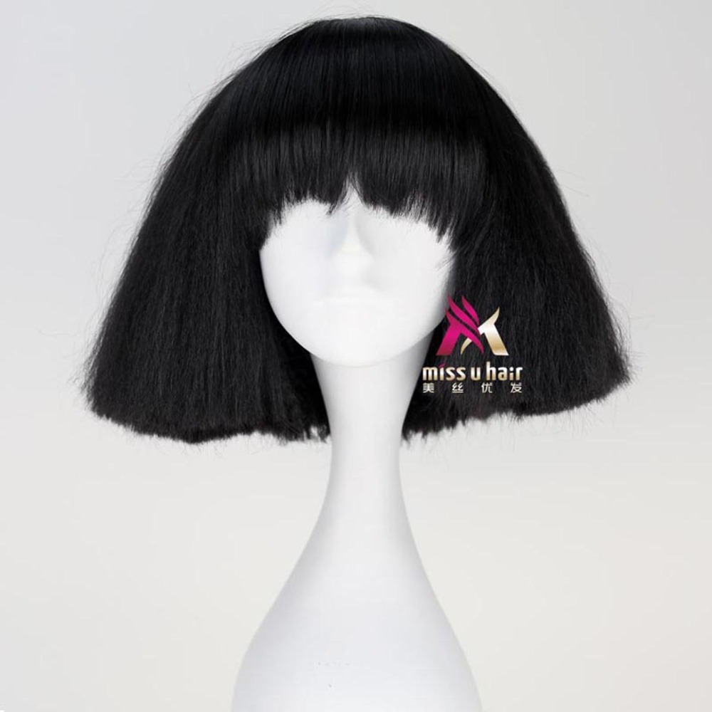 Lady Gaga Wig Black Blonde White Synthetic Hair Cosplay Wig Halloween Party Costume Wigs +wig cap